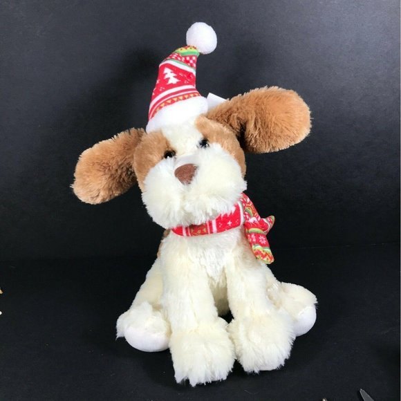 Interactive Chrismas dog stuffed animal motion sound lights plays revised shout - Picture 1 of 7